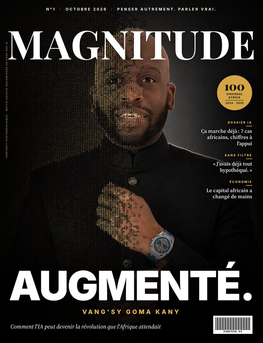 Couverture du N°1 de MAGNITUDE, titrée AUGMENTÉ.